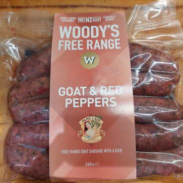 Woody’s Goat and Red Pepper Sausages